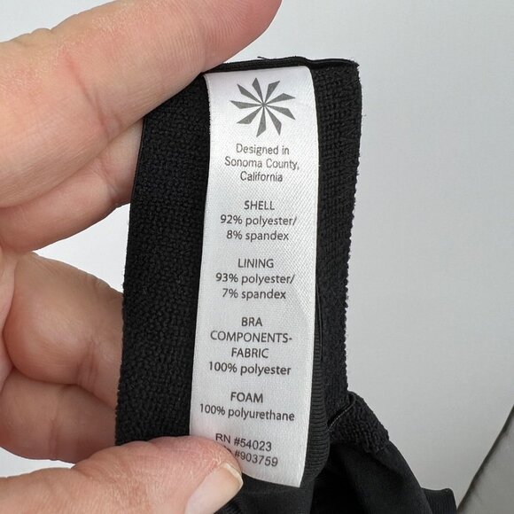 Athleta Womens Tank Top Sz 38b Black Built In Bra Athletic - Picture 7 of 8